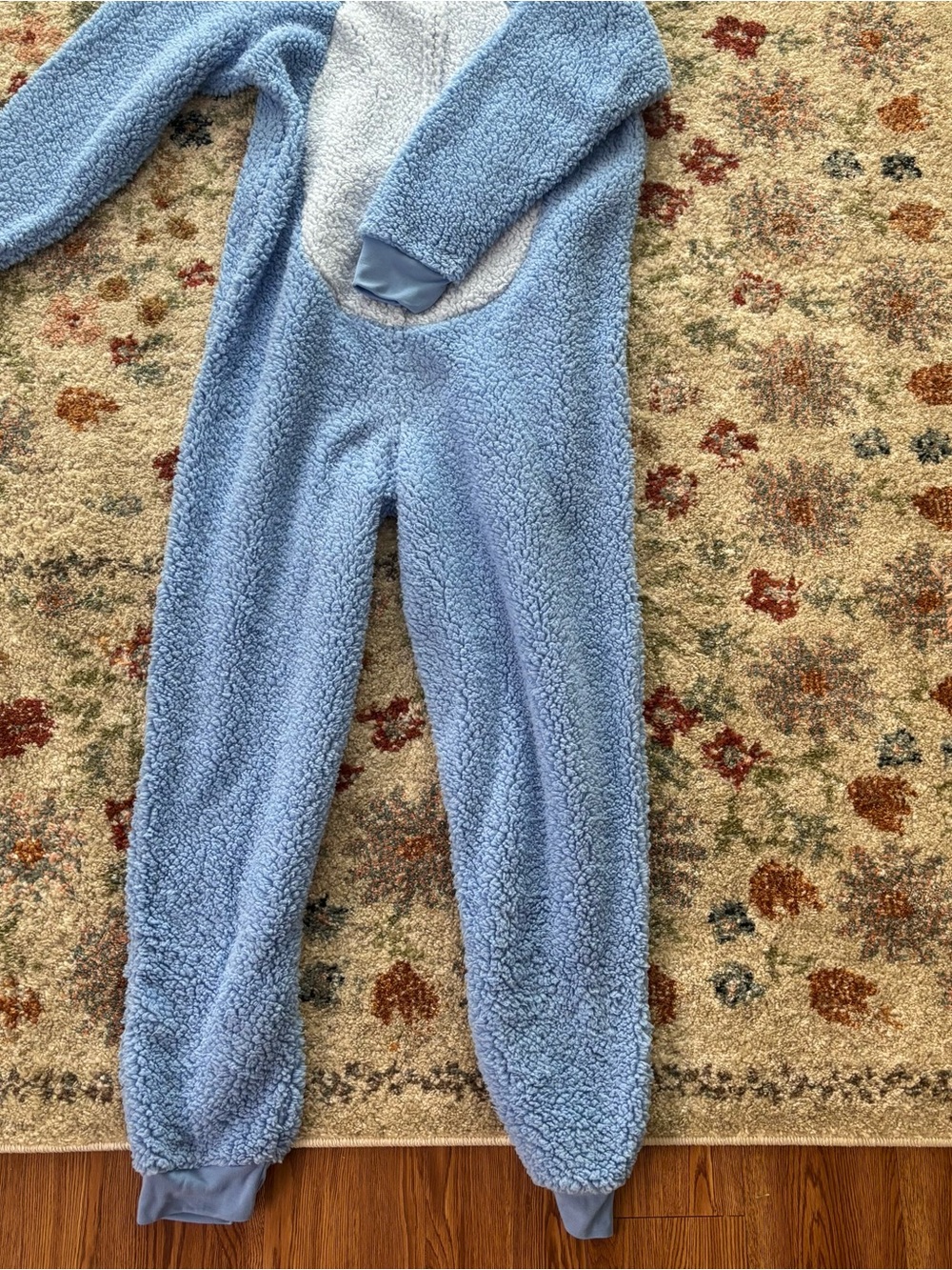 Women’s Disney Eeyore Blue Plush Hooded Onesie Pajamas - Picture 2 of 6